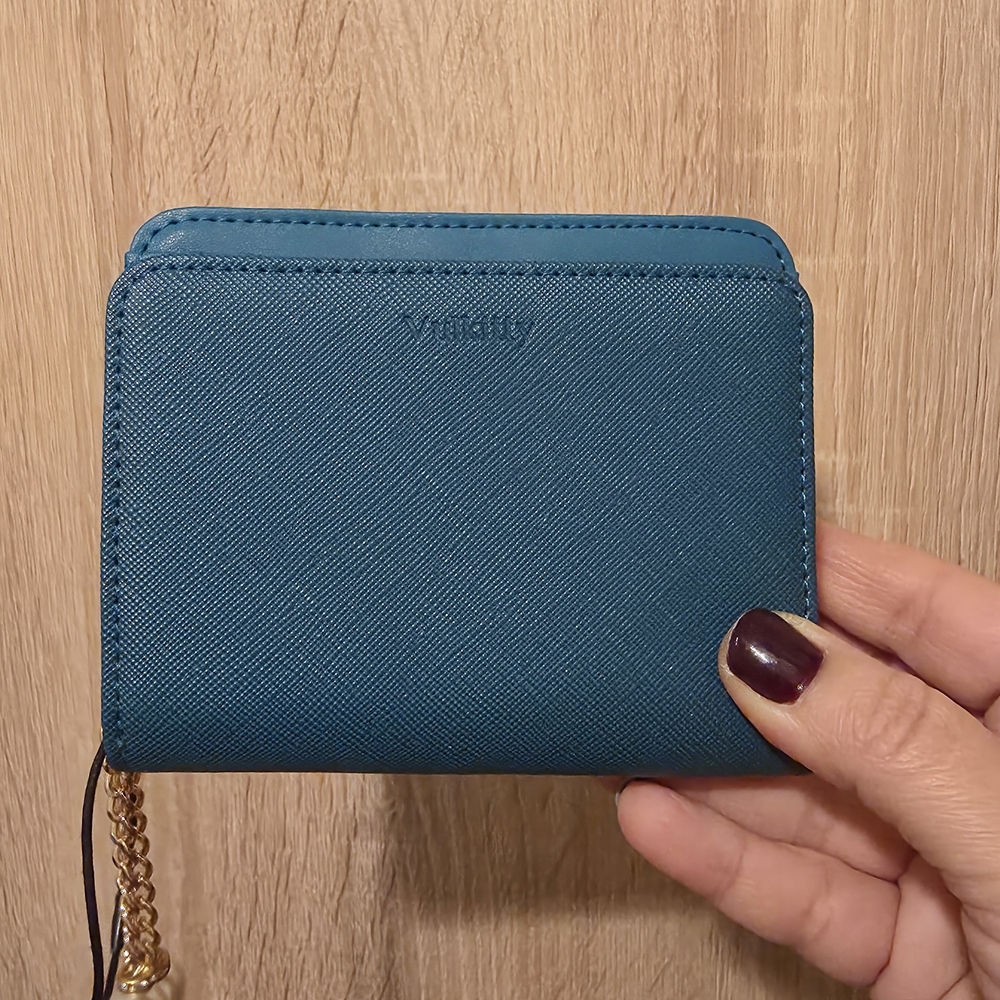 Teal Zip Wallet - Women Bags